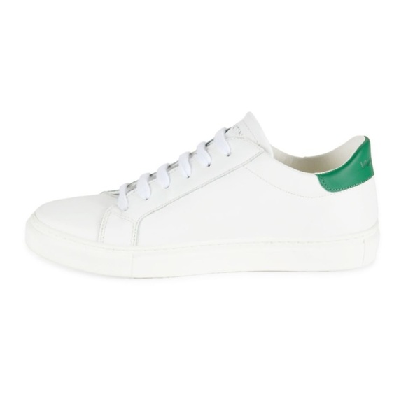 VALENTINO BY MARIO VALENTINO Petra Sneaker White Leather Green Accent Sz 10 40 - Picture 11 of 11
